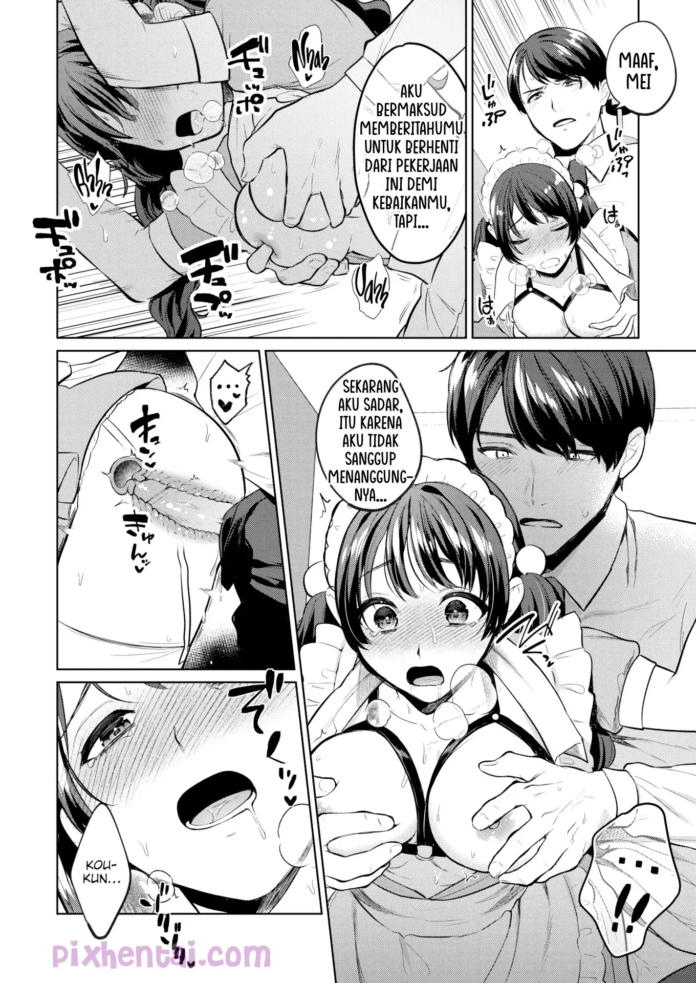 Komik hentai xxx manga sex bokep Careful of Maid Cafes Where Touching is OK 22